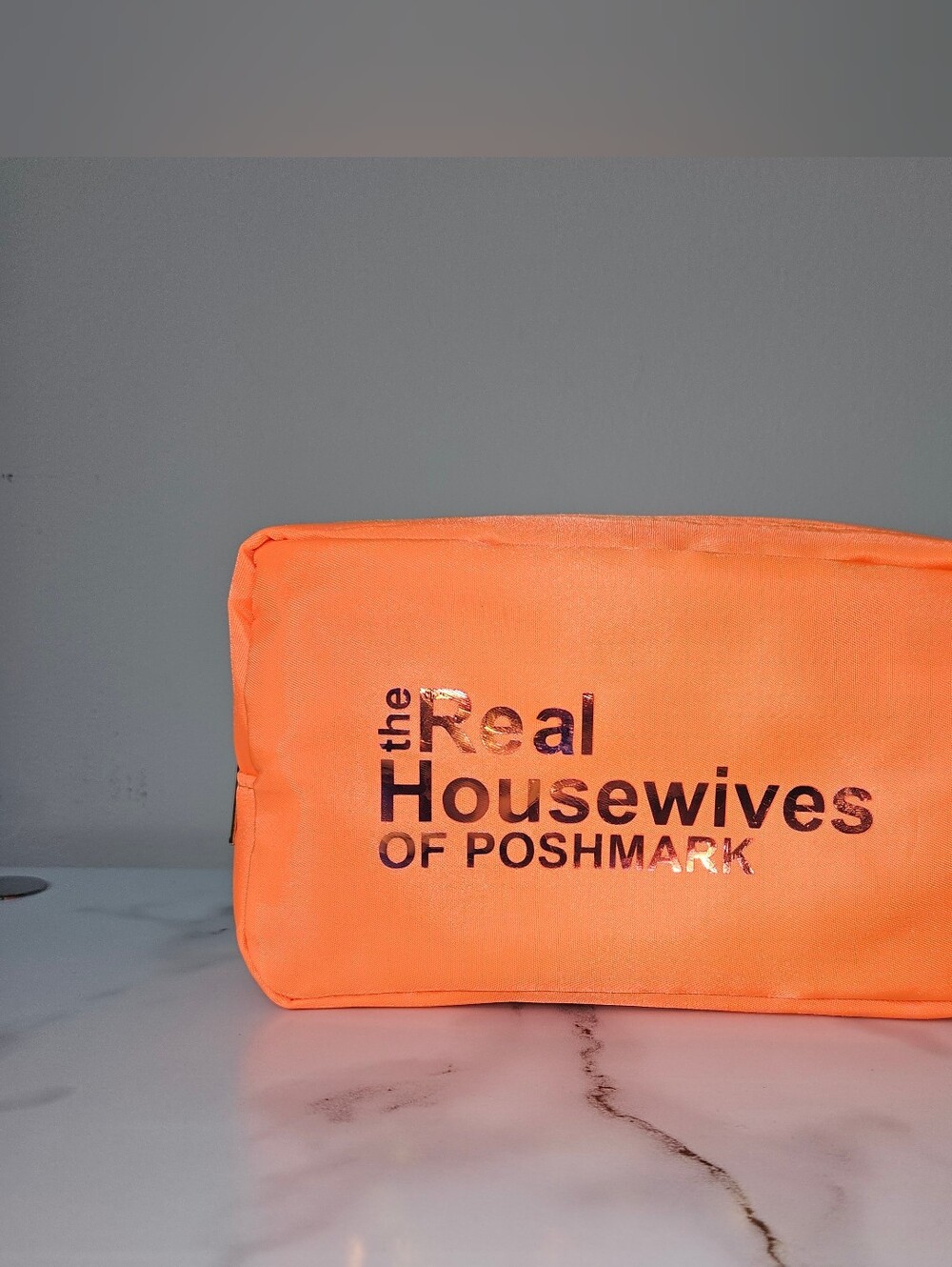 "The Real Housewives Of Poshmark" Nylon Cosmetic Pouch w/ HOLOGRAPHIC Font - Picture 4 of 13